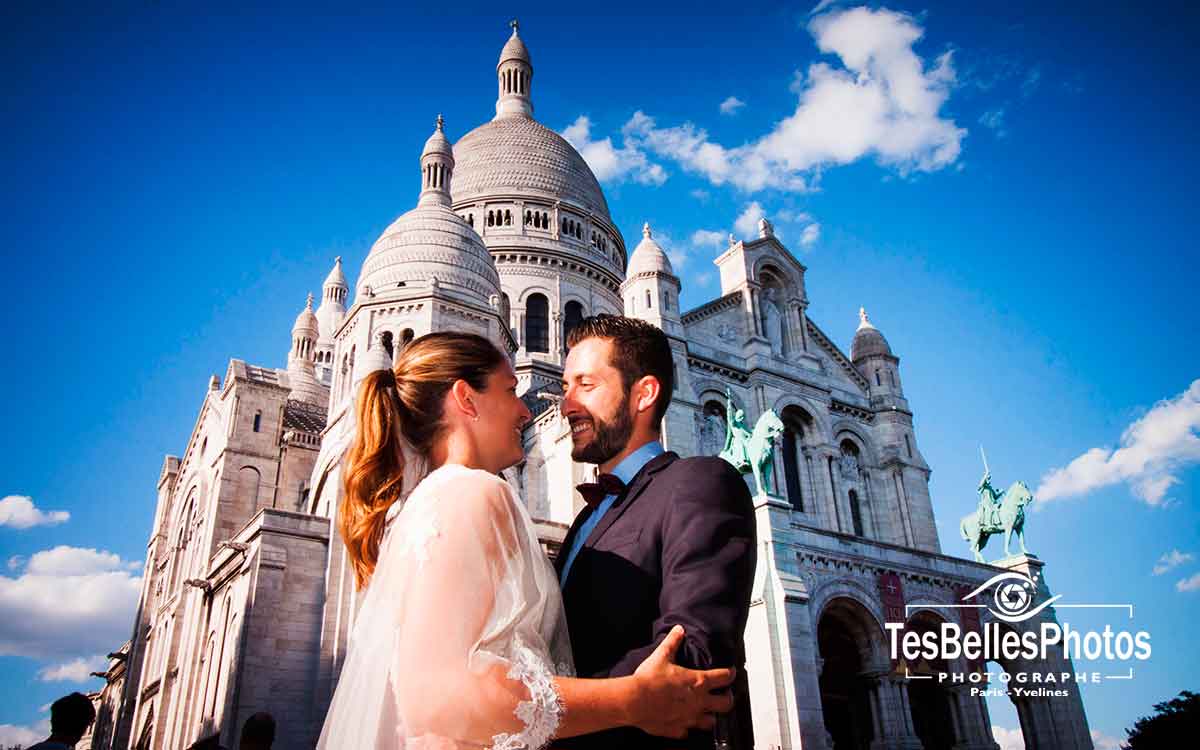 巴黎蒙马特圣心大教堂 (Basilique du Sacré-Cœur) 婚纱写真摄影