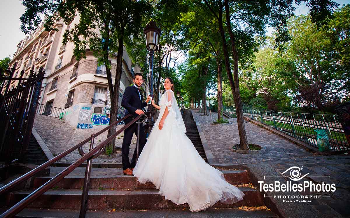 巴黎蒙马特高地 (Montmartre) 婚纱写真照