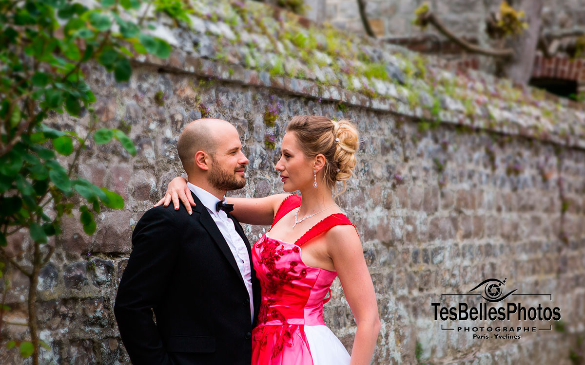 圣米歇尔城堡情侣婚纱写真照