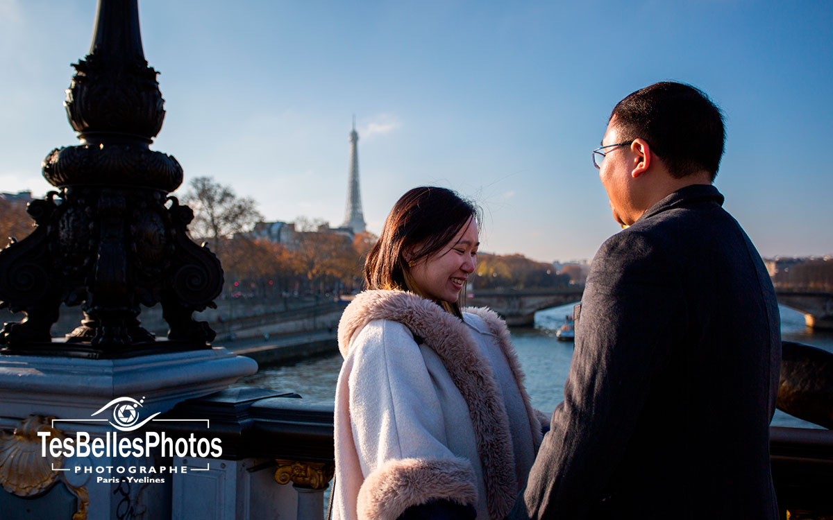 巴黎中国情侣摄影