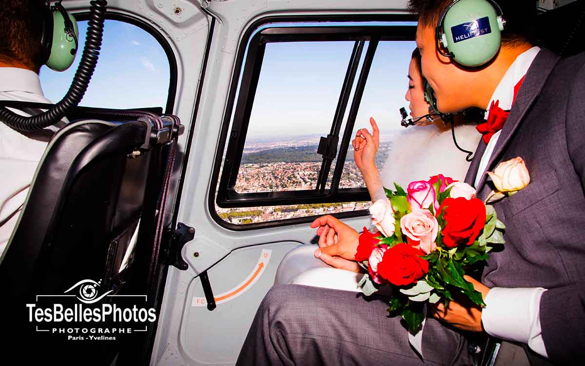 直升机浪漫情侣求婚
