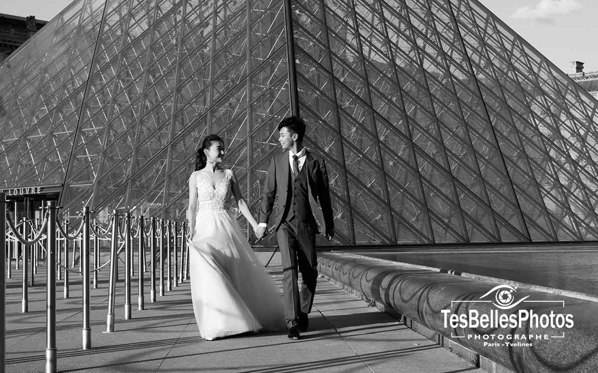 巴黎卢浮宫婚纱照摄影